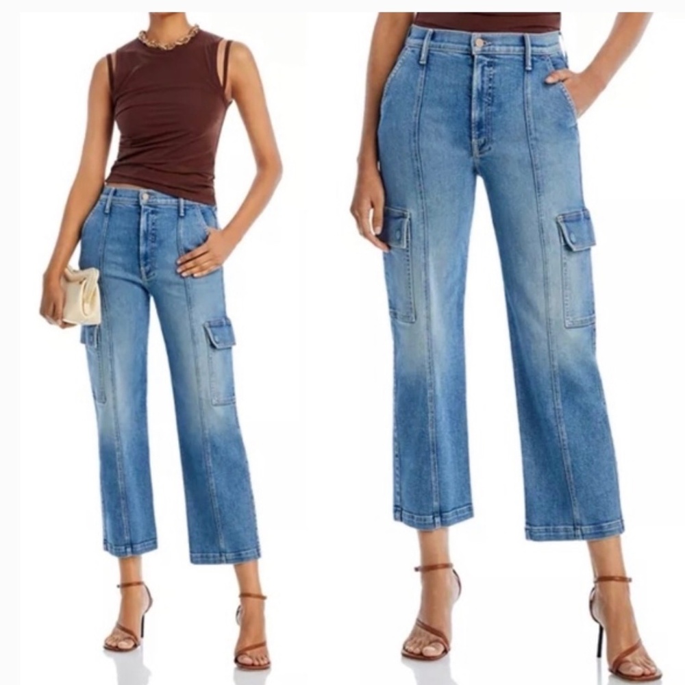 MOTHER- The Rambler Cargo Ankle Jeans in Riding the Cliffside Size 24